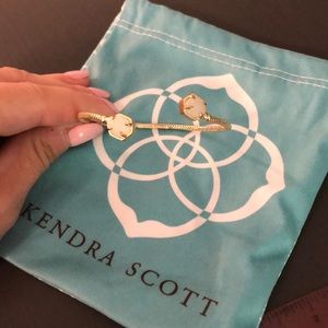 White Kendra Scott Druzy pinch bracelet